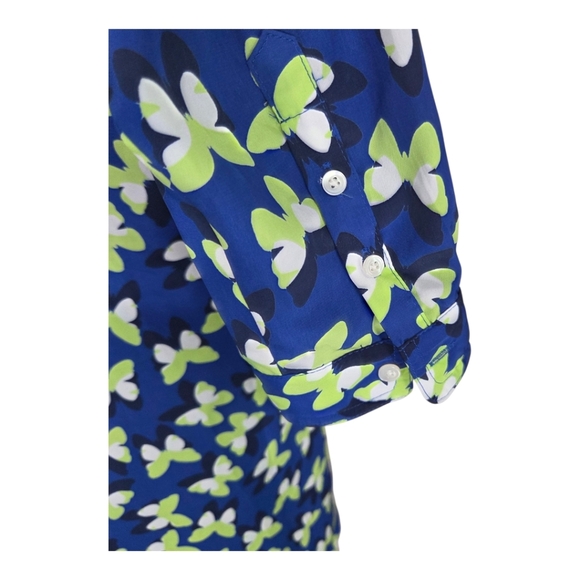 GAP Blue Henley Printed Butterfly Dress Size XS - Picture 3 of 7